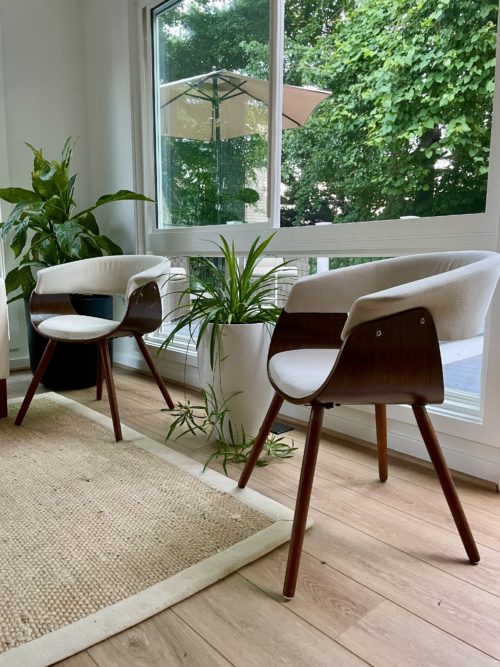 Modern chairs in a living room